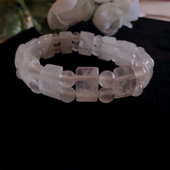 Rose Quartz Double Strand Beaded Bracelet - Picture 2 of 3